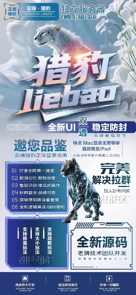 双号扫尾软件激活码商城-猎豹1500点3000点5000点1000点授权码激活码